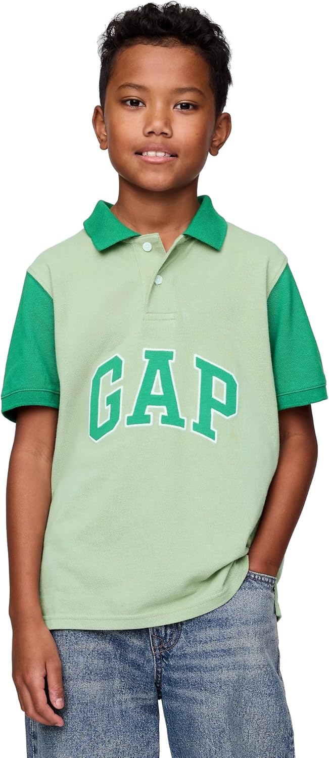 GAP ボーイズファッションポロ Gap × Malbon ロゴ ストライプ